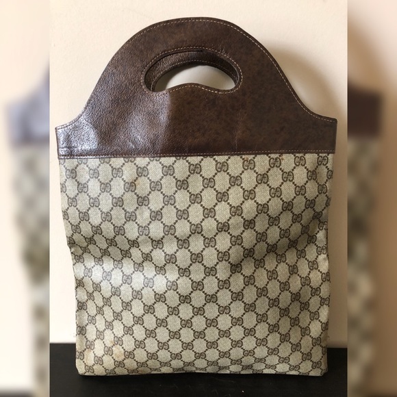 SOLD GUCCI 1960s GG Supreme Logo Monogram Canvas - Picture 3 of 8